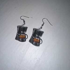 Coffee pot earrings